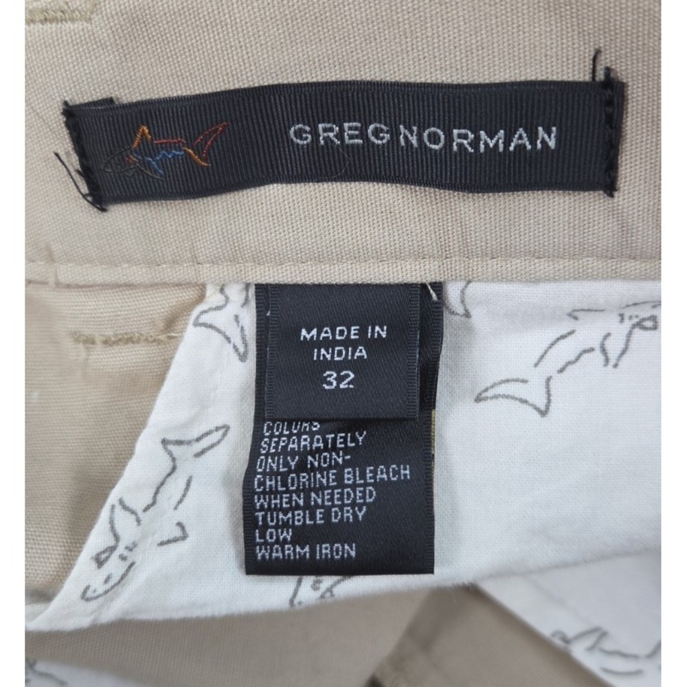 Greg Norman Golf Shorts Mens 32 Dress Chino Pleated Khaki Walking Preppy NEW - Picture 7 of 9